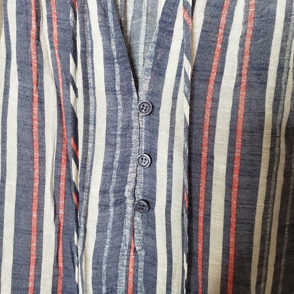 St John's Bay Top Sleeveless Striped Blue and White Women's Size Small NWT - Picture 9 of 15